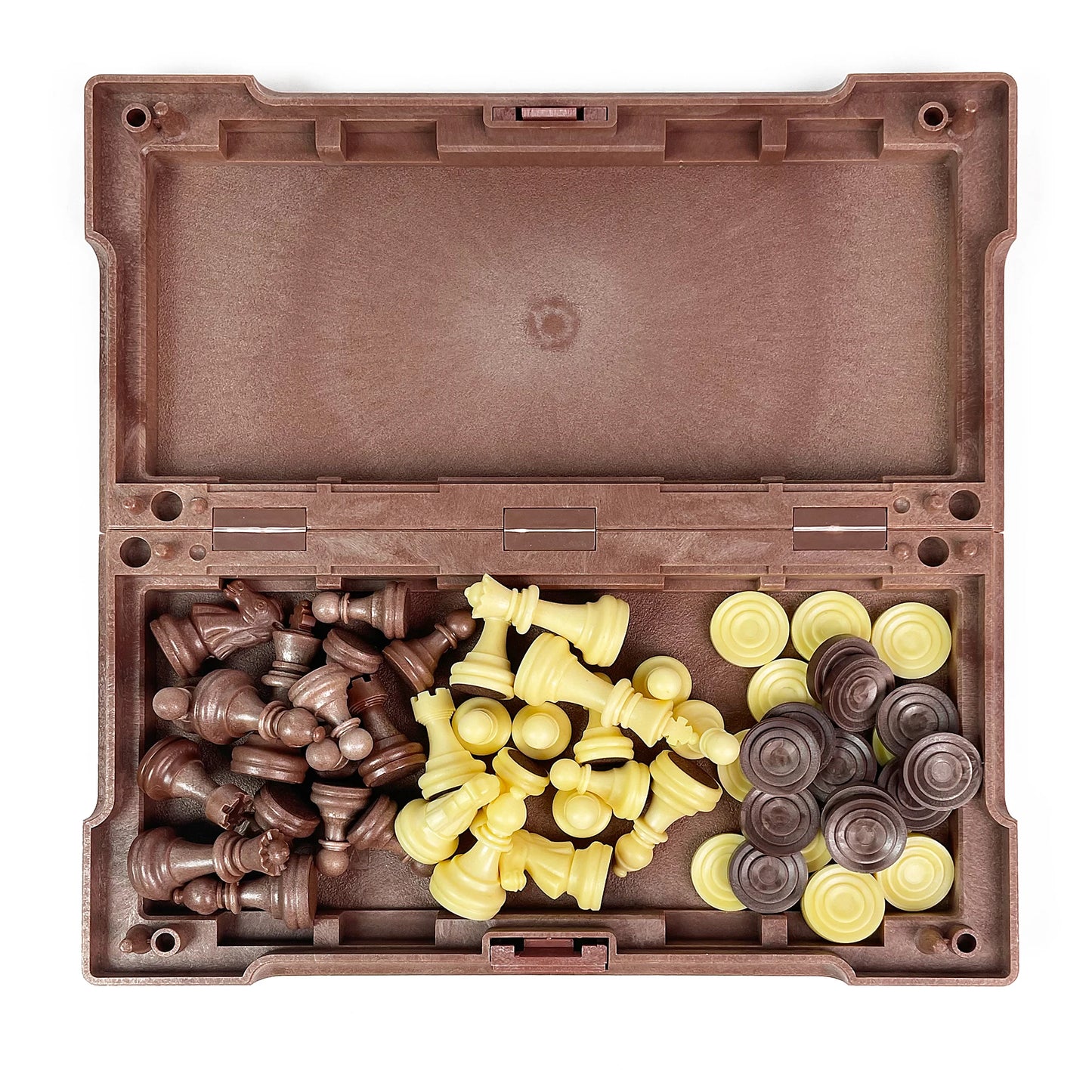 24cm 2 in 1 Foldable Magnetic Wooden Chess & Checkers Set