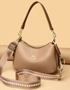 Cowhide Crossbody Bag  Straps Tote Lady Shoulder Bags Leather Messenger Bag