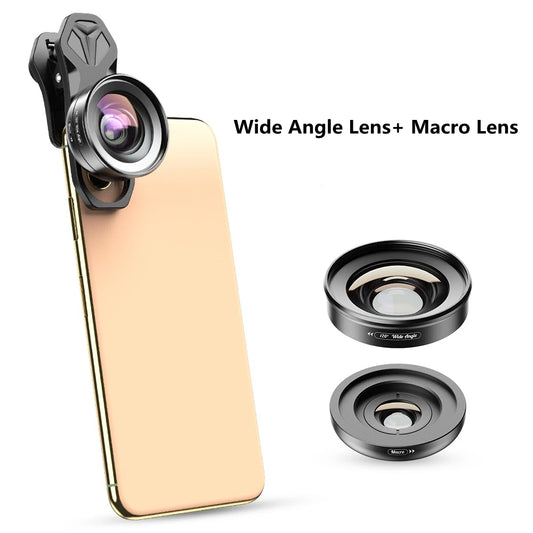 2 in 1 120 Degree Wide Angle and 10X Macro Phone Camera Lens Kit