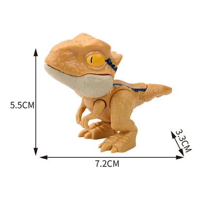 Finger Dinosaur Figure Jurassic Model Dino Park Egg Toy for Children Biting Hand Fidget Tricky Pteranodon Mosasaurus Joints Gift