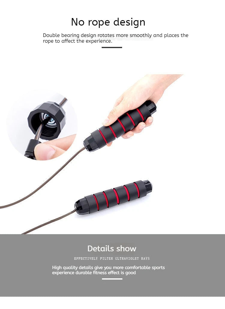 Jump Rope Adjustable Steel Skipping Rope Rapid Speed Jumping Rope Foam Handle Exercise Fitness Home Gym