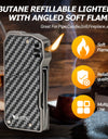 Cigar Lighter Refillable Butane with 3 Pipe Cleaner Tools, Adjustable Soft Flame Lighters for Pipe Candle Grill Fireplace
