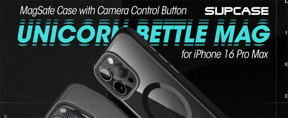 For iPhone 16 Pro Max Case with Camera Control Capture Button UB Mag Slim Shockproof  MagSafe Phone Case Cover