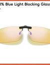 Clip 100% Blue Light Blocking glasses Red Lens ,Orange Lens Anti fatigue Detachable Lens Gaming Glasses Computer Eyeglasses