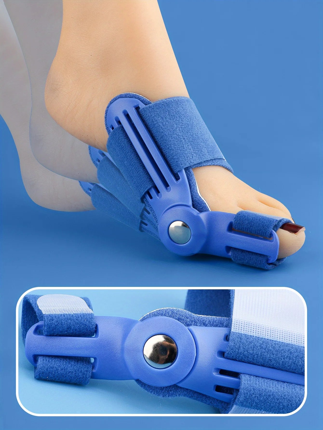 1pc Toe Separator Feet Bone Thumb Adjuster Pedicure Supplies Foot Care Tool Only Fit Night Use Long-term Use Replace Regularly