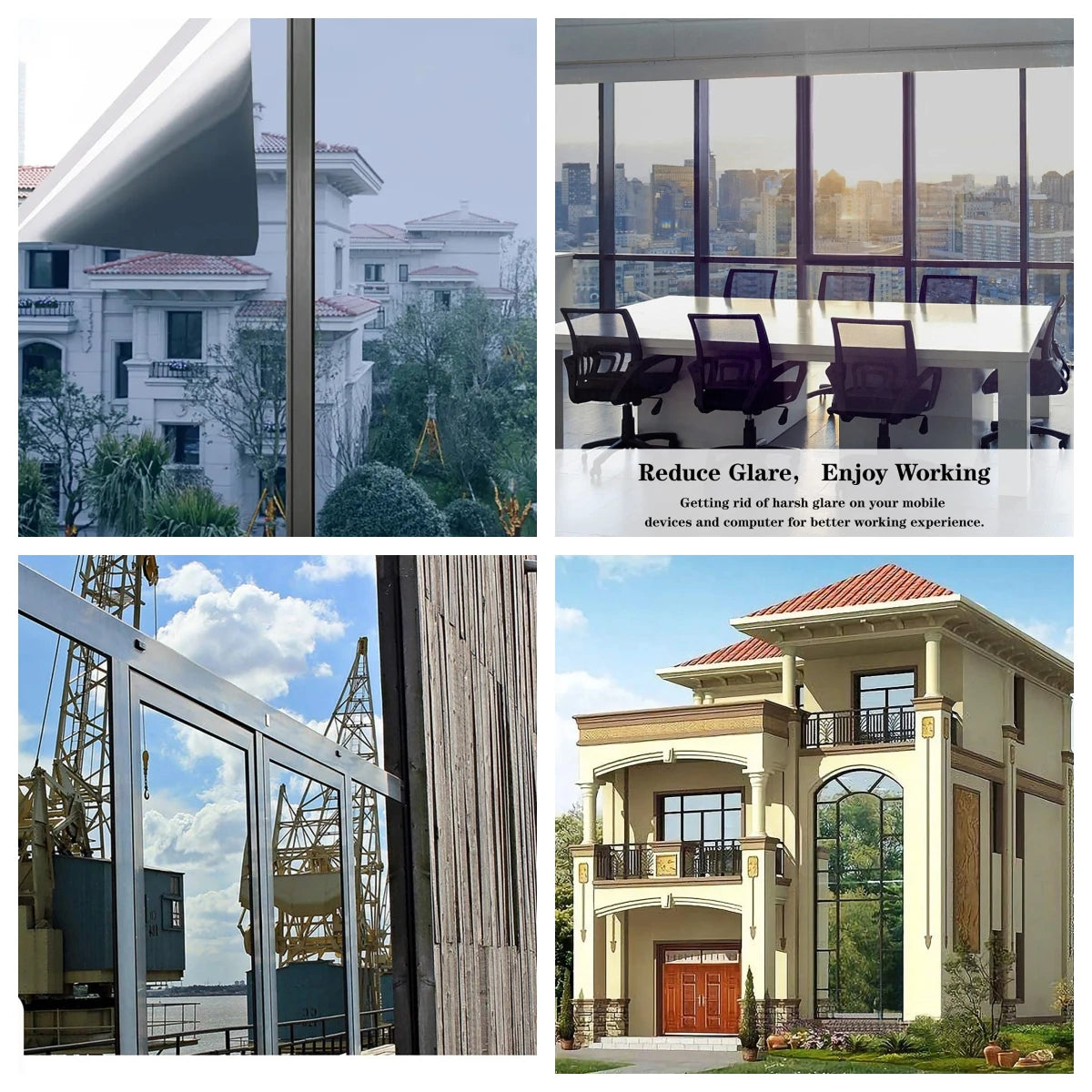 Wide 70/80/90 Cm Mirror Sunscreen Window Tint, Sun Blocking Heat Blocking, Silver Vinyl Roll Stickers, Solar Window Films