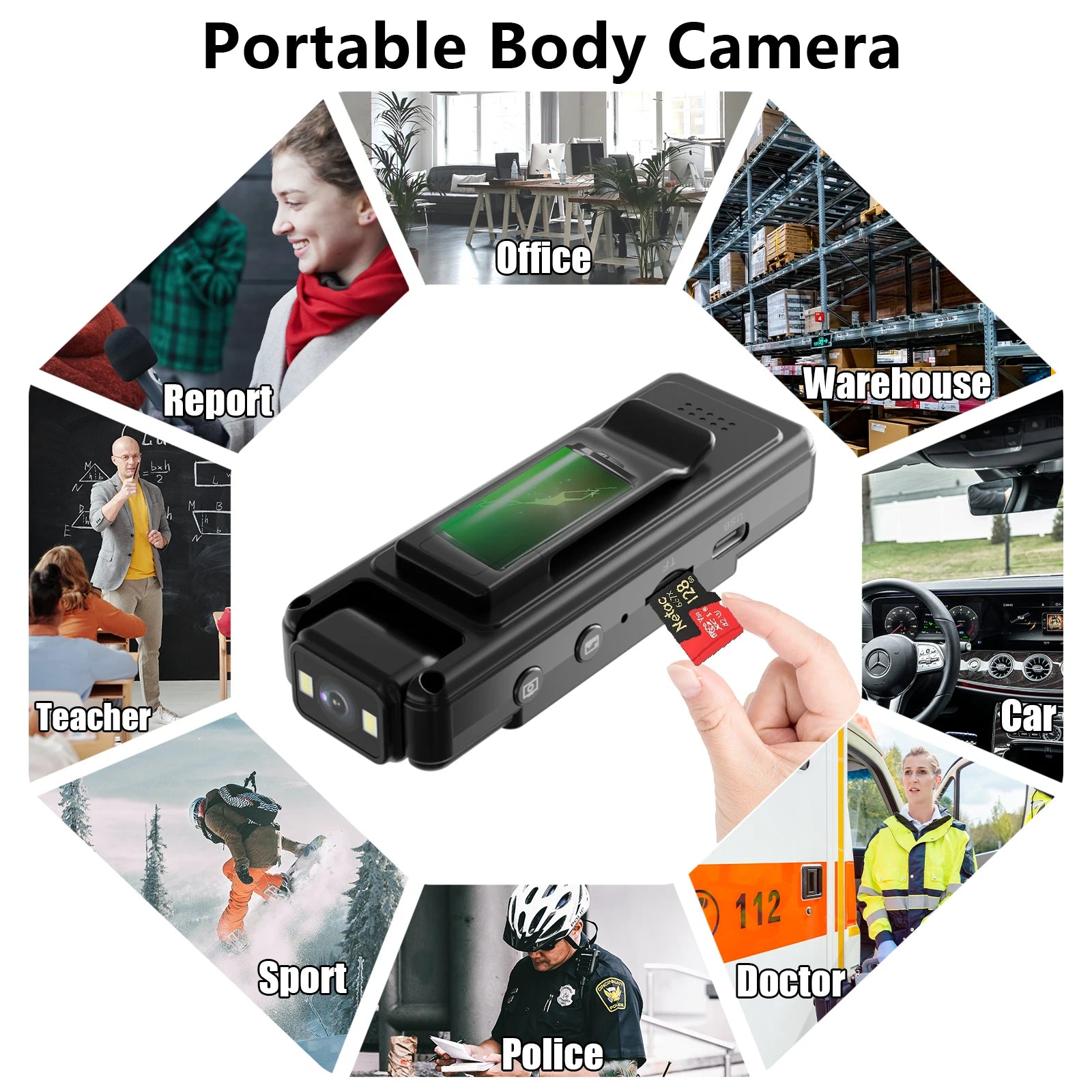 HD 1080P Mini Camera Portable Digital Video Recorder Cycling BodyCam Infrared Night Vision Police Cam Small Bike Camcorde