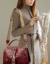 Handbags High Quality Leather Shoulder Bags Designer Solid Color Handbag