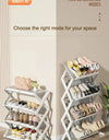Foldable Shoe Rack Narrow Shoe Organizer Adjustable Shoe Shelf Space Saving Simple Installation-Free Standing Shoe Rack