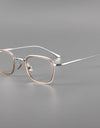 Fashion Square Luxury Acetate Pure Titanium Eyewear Reading Business Retro Optical Prescription Eyeglasses Frame Men