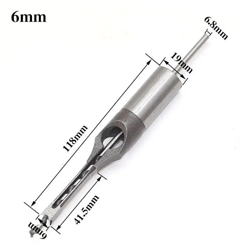 HSS Square hole drill Woodworking Drill Tools Auger Mortising Chisel Drill Set DIY Furniture Square Woodworking drill