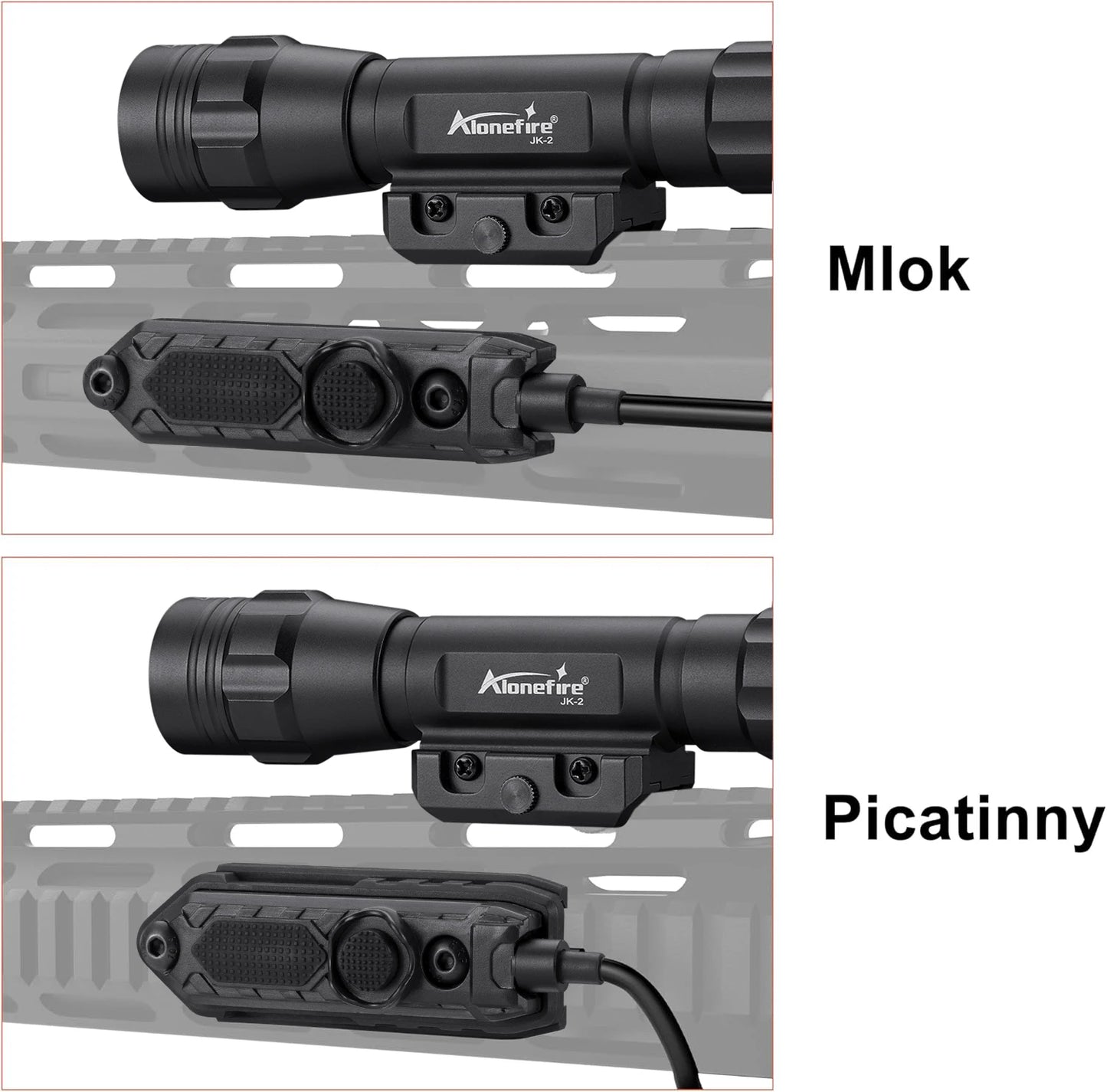 1200 Lumen Tactical Rechargeable LED Flashlight With Picatinny Mount