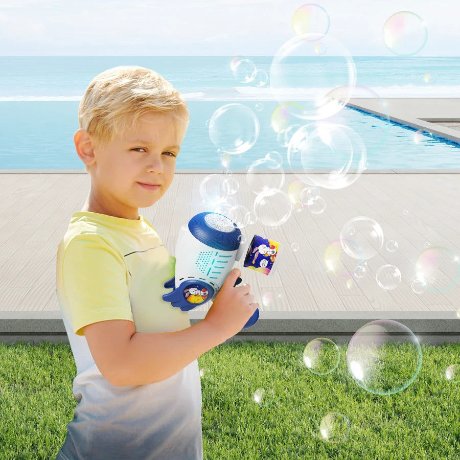 Cartoon Shape Fully Automatic Continuous Foaming Handheld Electric Bubble Gun (Battery And Bubble Liquid Not Included)