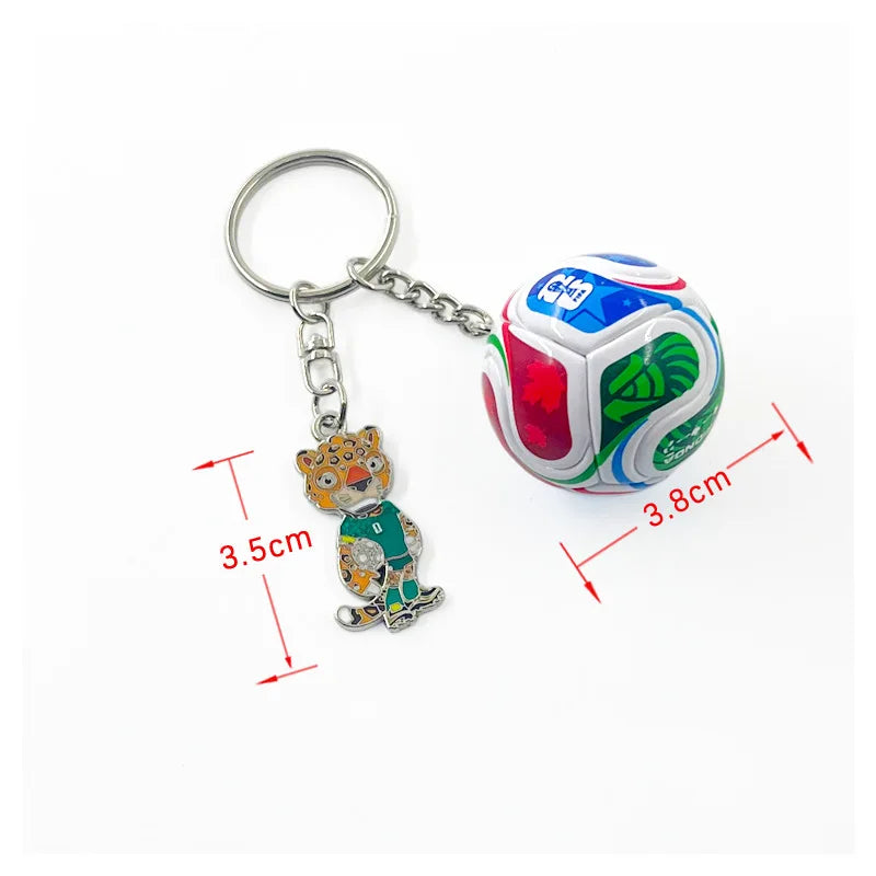 2026 Football Trophy Keychain Soccer Fan Backpack Charm Collectible