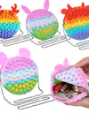 Cute Bag Pops Finger Toys Its Reliver Stress Toy Rainbow Push Bubble Popp Antistress Sensory Toy Cartoon Kawaii Pop Toys