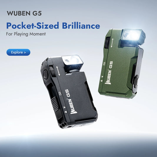 400 Lumen Rechargeable Magnetic Keychain LED Flashlight With RGB Light