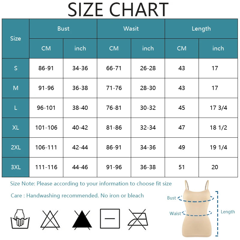 Scoop Neck Compression Cami Tummy and Waist Control Body Shapewear Camisole Summer Tops Black Nude Smooth Slimming Vest 3XL