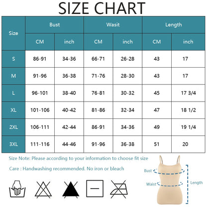 Scoop Neck Compression Cami Tummy and Waist Control Body Shapewear Camisole Summer Tops Black Nude Smooth Slimming Vest 3XL