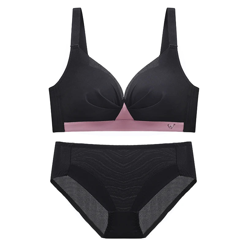 Women’s Fashion Lingerie Set – Comfortable Push-Up Bra & Antibacterial Panties
