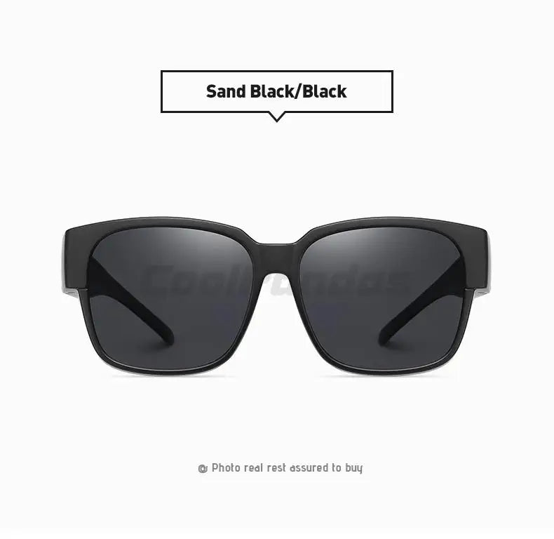 Fit Over Myopia Glasses Cover Polarized UV400 Anti-Glare Sunglasses for Men Women