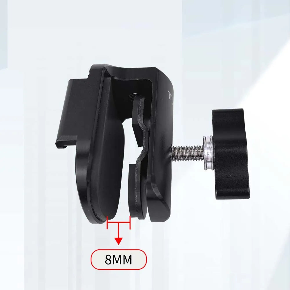 Motorcycle Windshield Aluminum Alloy Action Camera Clip Mount Adjustable Holder for GoPro DJI Insta360 Sports Cameras