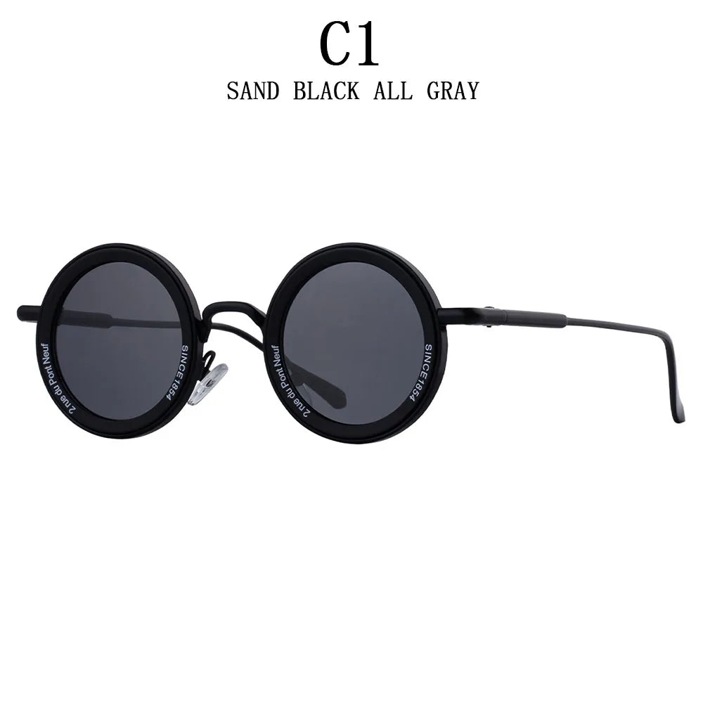 Round Steampunk Sunglasses With UV400 Protection