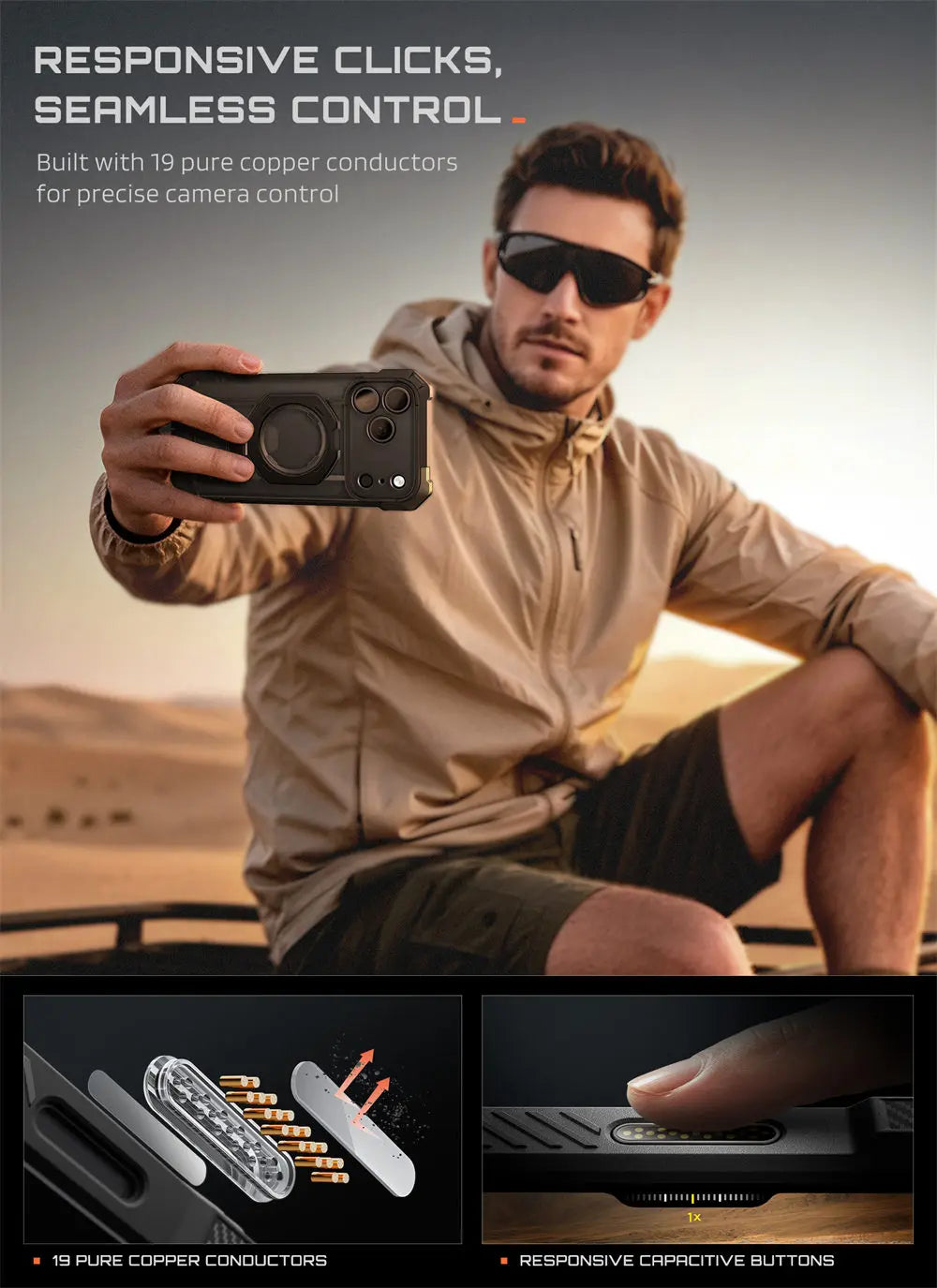 Rugged Magnetic Phone Case with Adjustable Kickstand for iPhone 17 Pro Max and iPhone 18 Pro Max