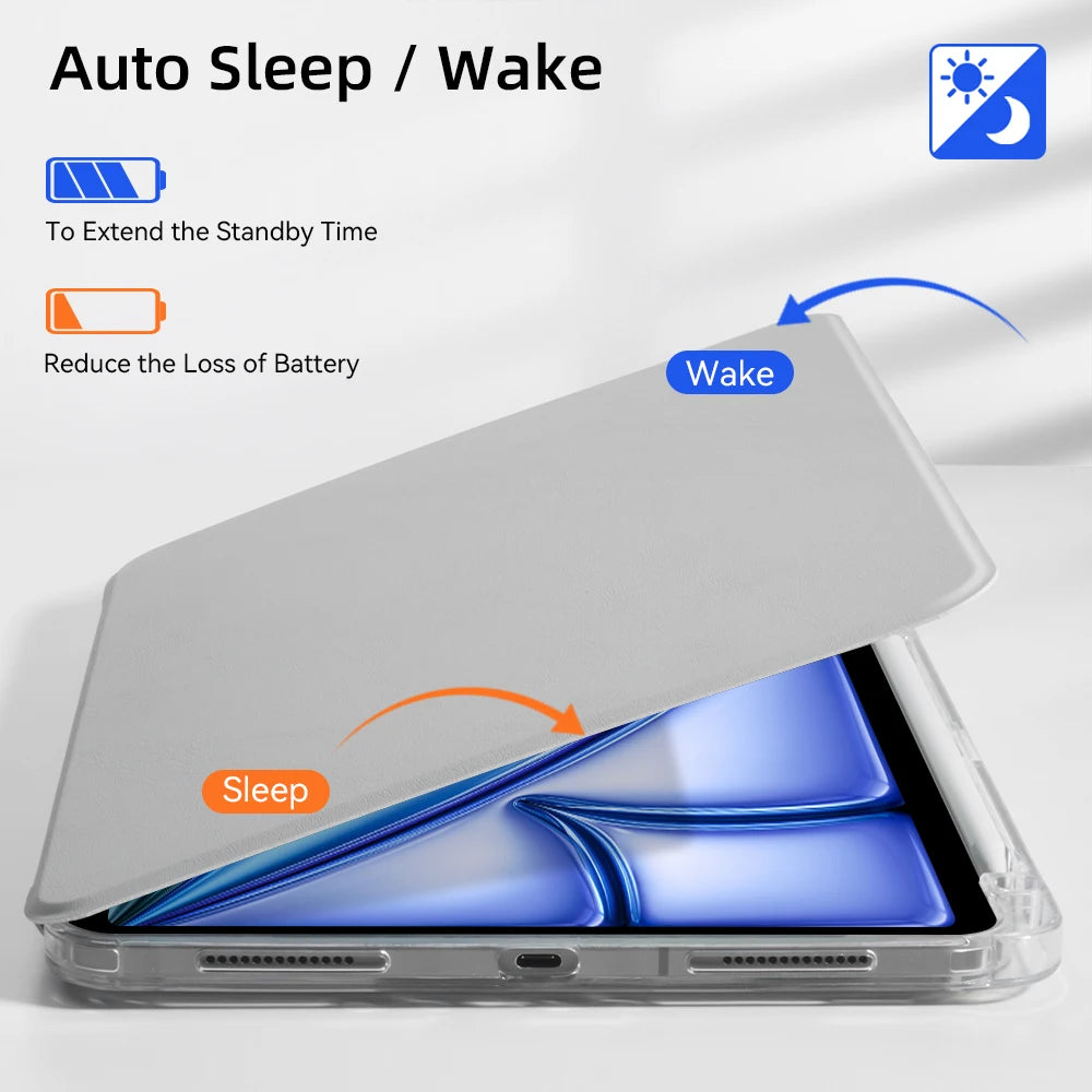 For ipad Case for Air 11 13 2024 M2 Pro 11 13 M4 Pro 11 12.9 for 10th Gen 10.2 7/8/9th 9.7in Mini 6 Tablet  Detachable