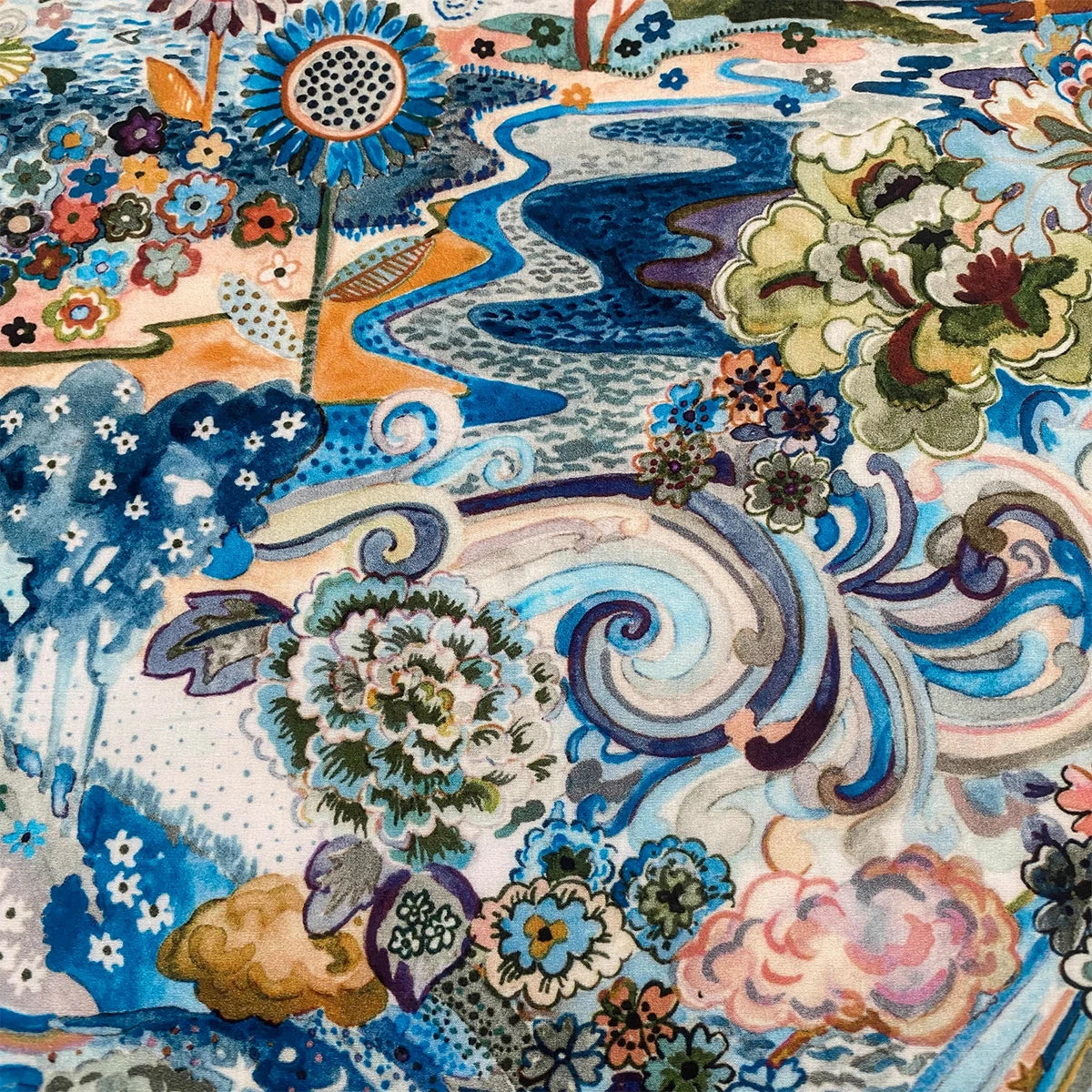 1/2/3/5/10M Elysian meadow 80s 100% Cotton Poplin Like Liberty cotton tana lawn fabric Making Dress Clothing Handmade Dly cloth