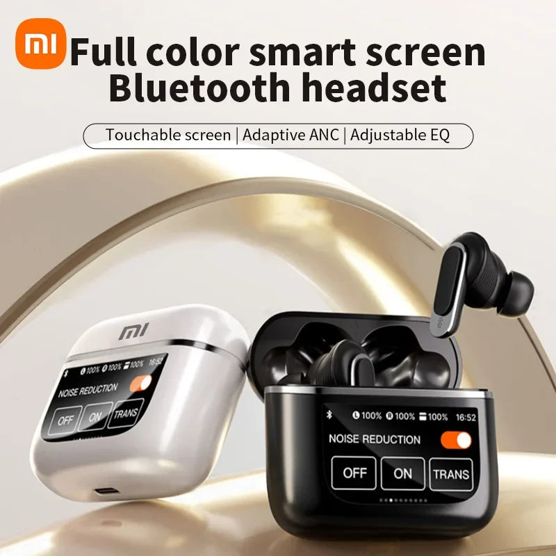 XIAOMI V8 ANC Wireless Earphones smart screen Bluetooth 5.3 Headphones TWS Earbuds Sports Headset With Mic For Android iOS