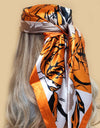 Kerchief Silk Satin Neck Scarf Women Print Hijab Female Square Shawls Wraps office Lady muffler bandanna