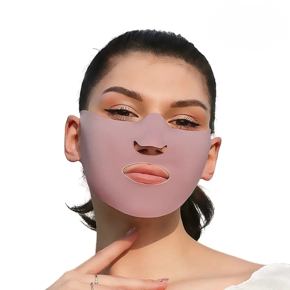 1PC Anti-uv UPF50+ Ice Silk Sunscreen Mask Traceless Summer Outdoor Sports Face Mask Breathable Exposed Mouth Nose Golf Mask