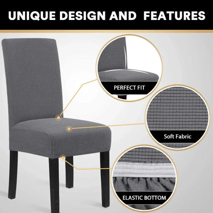 1PC Stretch Dining Chair Covers Polar Fleece Chairs Cover Seat Slipcovers Universal Dust Protector Cover for Hotel Party Banquet