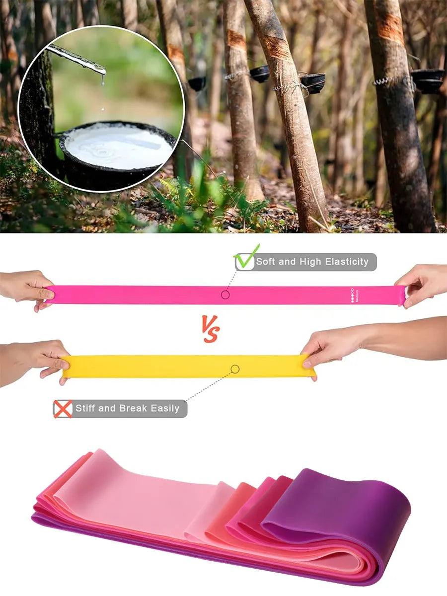 Resistance Bands for Working Out, Elastic Exercice Loop Bands,Yoga Starter Set of Stretch Bands for Booty Legs,Pilates Flexbands