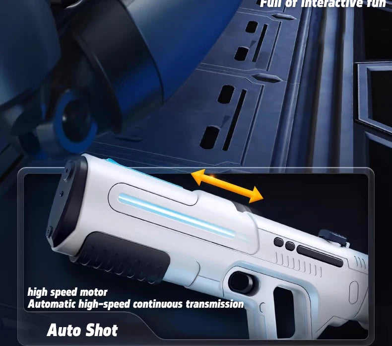 Fully Automatic Pulse Electric Water Gun with Fire Spray Effect Large Capacity Water Blaster