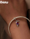 925 Sterling Silver Bi Color Sea Turtle Charms Toucan Pendant Red Crown Beads