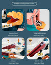 Electric Rail Car Dinosaur Building Parking Lot Adventure Racing Rail Car Toys  Brain Mechanical Interactive Rail Cars