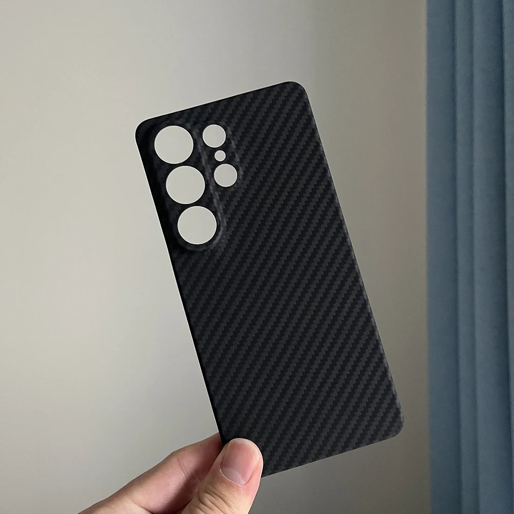 Carbon Fiber Aramid Case for Samsung Galaxy S26 / S25 / S24 / S23 Ultra – Ultra-Thin 1500D Non-Slip Lightweight Protective Cover