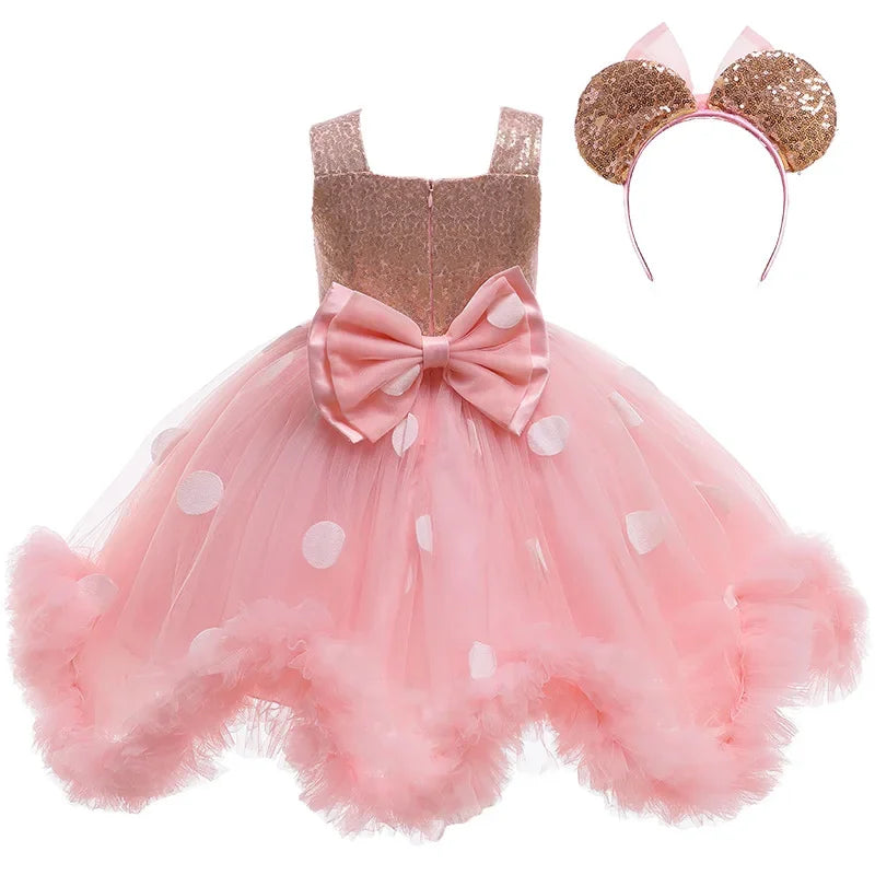 Baby Girls Baptism Dress Princess Birthday Party Wear Toddler Girl Christening Gown Infant Tutu Baptism Clothes