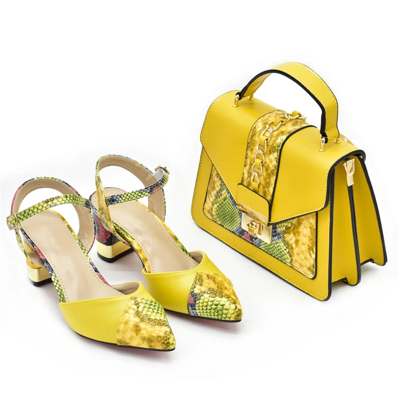 Italian Shoe and Bag Set for Party In Women Luxury Shoes Women Designers Nigerian Women Party Pumps High Heels Ladies