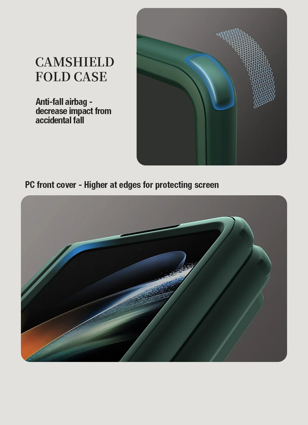 Cam Shield Fold Case For Samsung Galaxy Z Fold5 Case Camera Slider Protection luxury TPU + PC Shockproof Back Cover