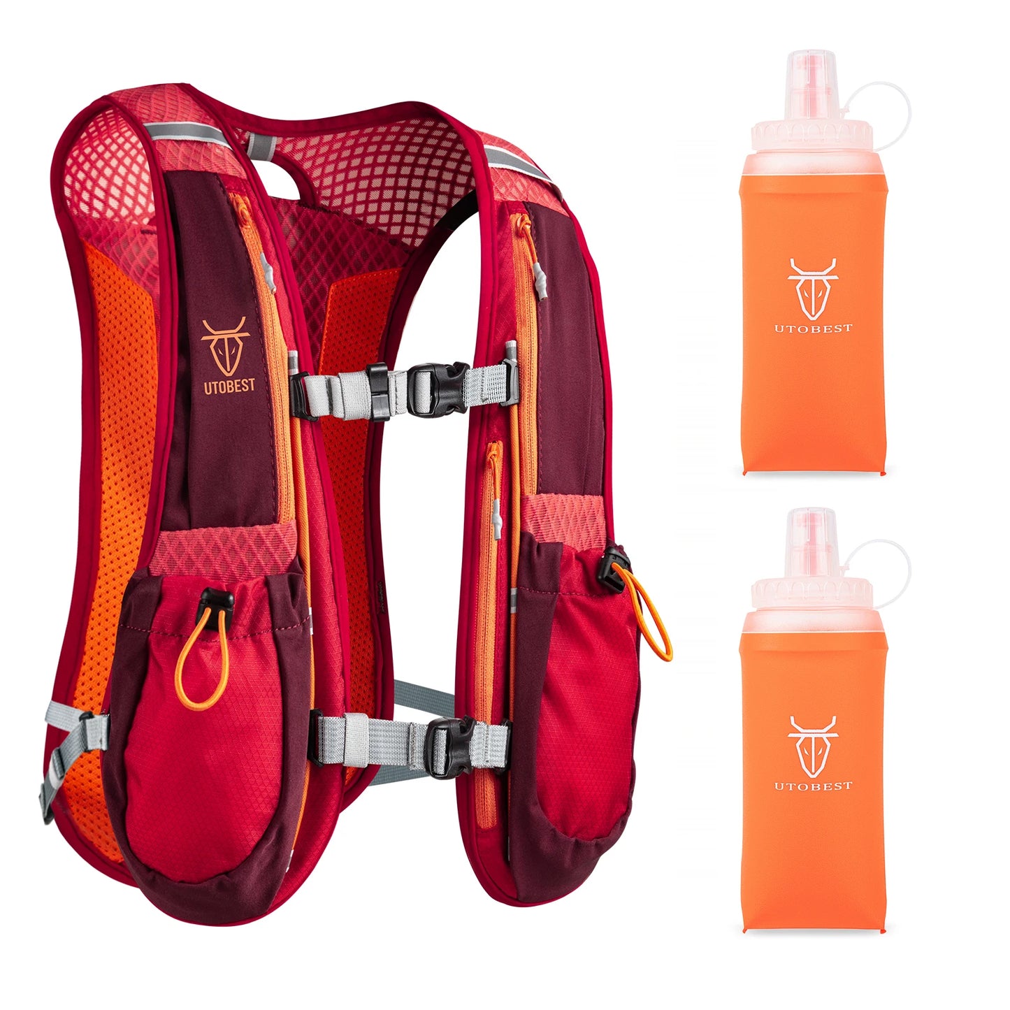 Trail Running Backpack 5L Ultra Lightweight Hydration Vest Breathable Functional Pack for Marathon Cycling Hiking