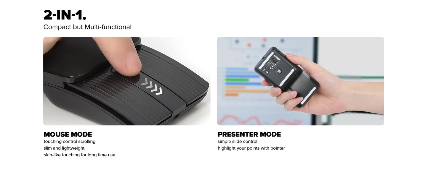Pocket Folding Bluetooth Mouse – Ultra Slim Silent Portable