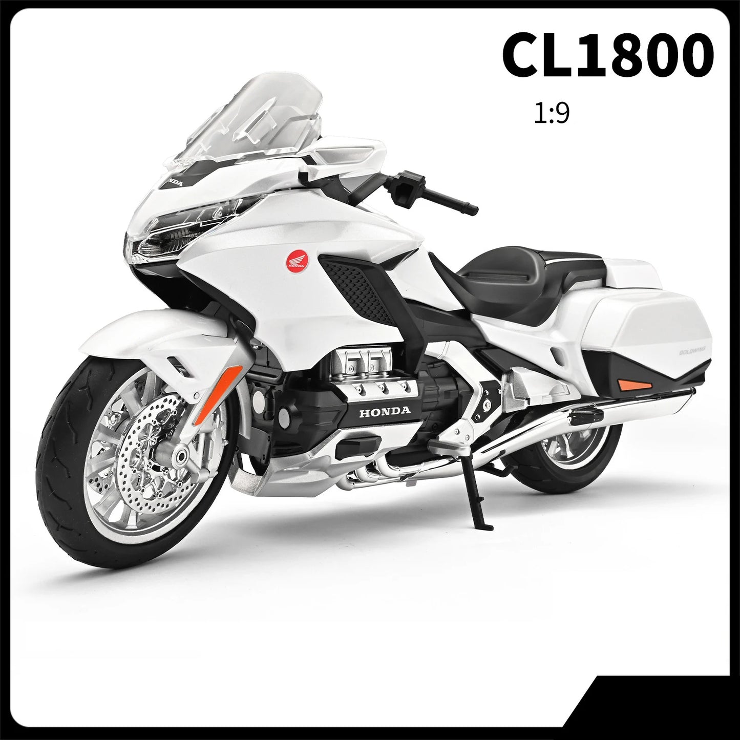 Diecast Honda Gold Wing GL1800 Touring Motorcycle Model 1 to 9 Scale