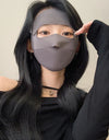 Sunscreen Mask Traceless Women Detachable Facekini Ice Silk Anti-ultraviolet Summer Breathable Thin Cover Whole Face