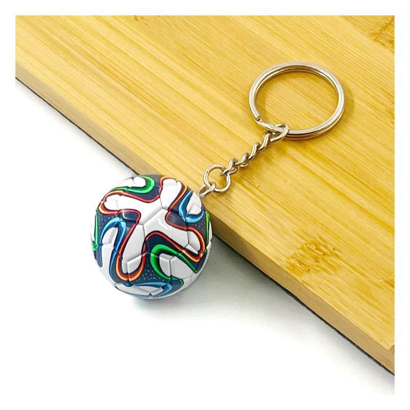 Football Club Soccer Ball Keychain Team Flag Pendant Fan Souvenir Bag Charm