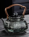 1000ML Octahedral Heat Resistant Glass Teapot Steaming and Boiling Dual-use Lifting Beam Tea Pot Glass Kettle Kung Fu Tea Set