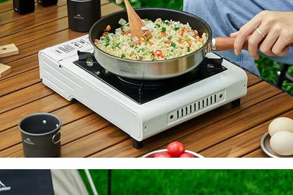 Outdoor Camping Non-stick Frying Pan Breakfast Pancake Pot  Stainless Steel Cooking Food Induction Cooker Fry Pan