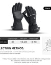 Winter Outdoor Heating Ski Riding Gloves Black Waterproof With Battery Warm Electric Heating Temperature Control Cycling Gloves