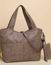 Big Black Shoulder Bags Large Soft Leather Crossbody Handbag Travel Tote Bag